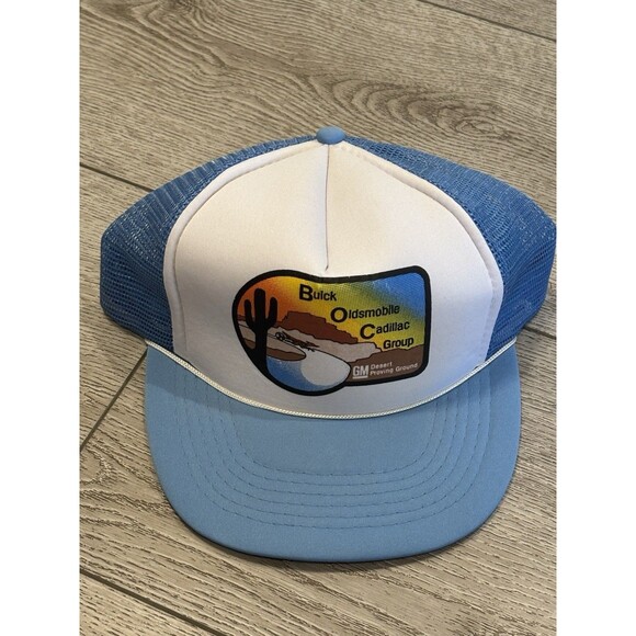 Vintage 80s 90s GM Desert Proving Ground Mesh Trucker Hat Red Cap Mesa, AZ - Picture 2 of 5